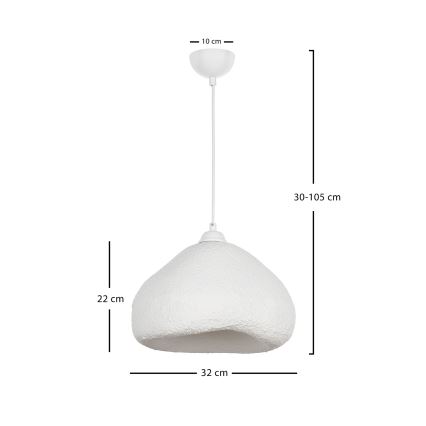 Brilagi - Pakabinamas šviestuvas su laidu WABI SABI 1xE27/40W/230V Ø 32 cm baltas