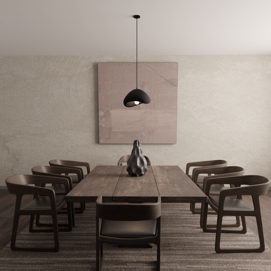 Brilagi - Pakabinamas šviestuvas su laidu WABI SABI 1xE27/40W/230V Ø 33 cm juodas