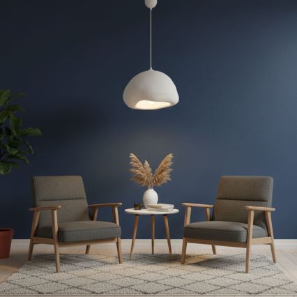 Brilagi - Pakabinamas šviestuvas su laidu WABI SABI 1xE27/40W/230V Ø 42 cm balta