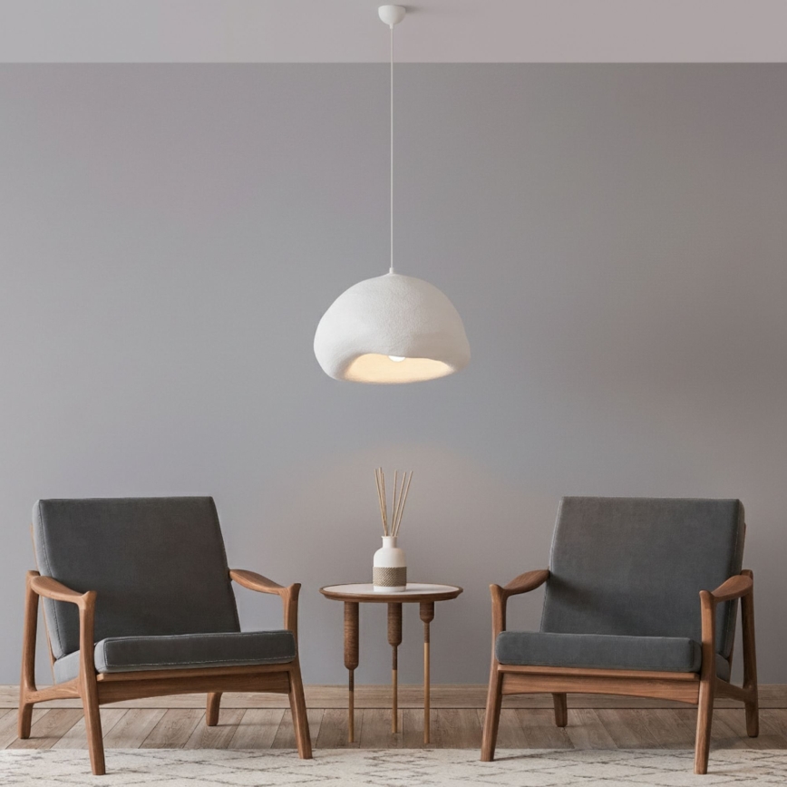 Brilagi - Pakabinamas šviestuvas su laidu WABI SABI 1xE27/40W/230V Ø 42 cm balta