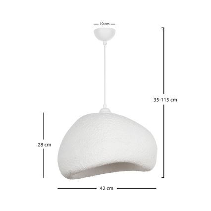 Brilagi - Pakabinamas šviestuvas su laidu WABI SABI 1xE27/40W/230V Ø 42 cm balta