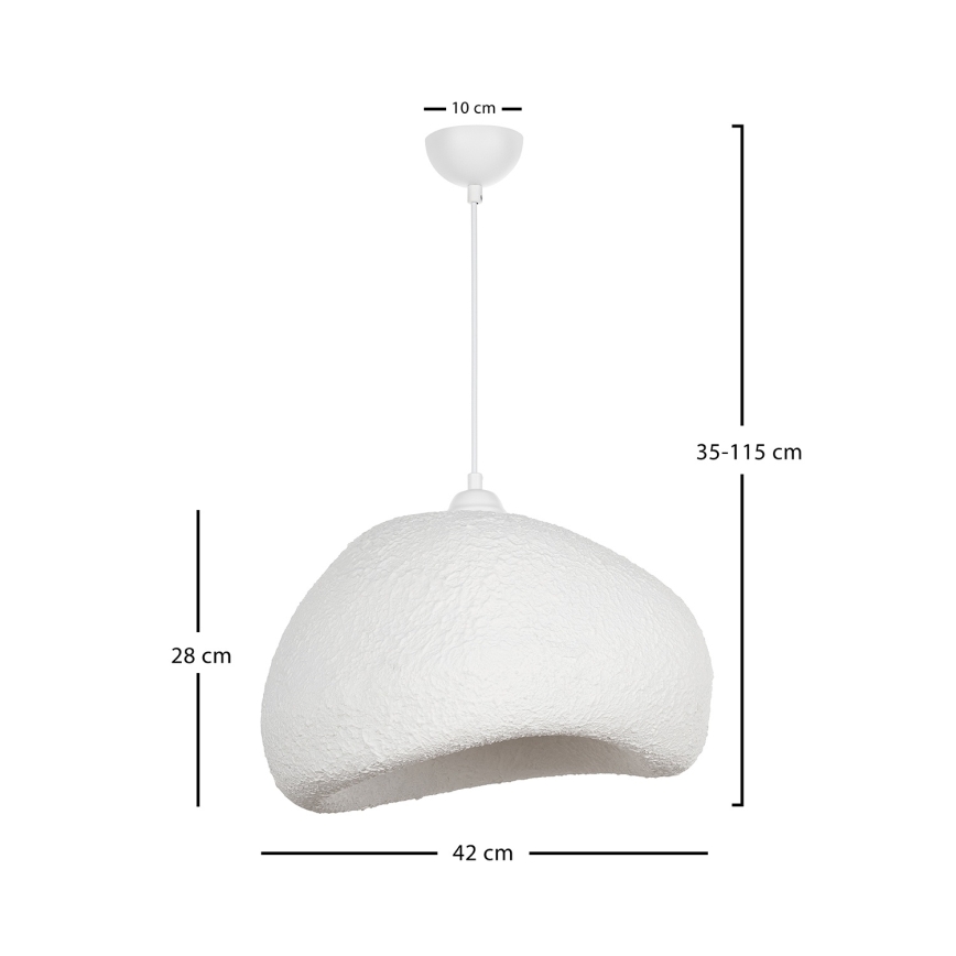 Brilagi - Pakabinamas šviestuvas su laidu WABI SABI 1xE27/40W/230V Ø 42 cm balta