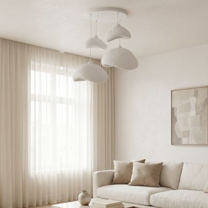 Brilagi - Pakabinamas šviestuvas su laidu WABI SABI 4xE27/40W/230V skersmuo 90 cm baltas