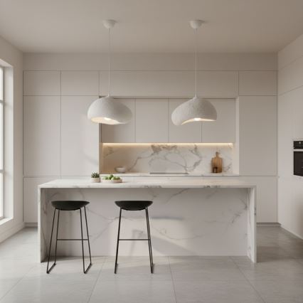 Brilagi - Pakabinamas šviestuvas WABI SABI su laidu 1xE27/40W/230V, skersmuo 32 cm, baltas