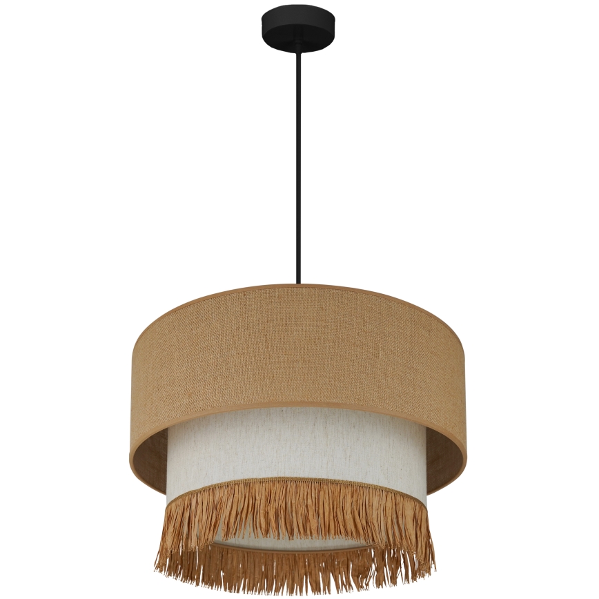 Brilagi - Pakabinamas šviestuvas ant laido WINNETOU BOHO 1xE27/15W/230V skersmuo 45 cm ruda/kremine