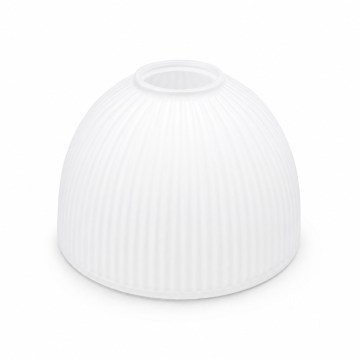 Brilagi - pakaitinis stiklas liustrai ir sieniniam šviestuvui ANTICO MODERN E27, skersmuo 14,5 cm, baltas