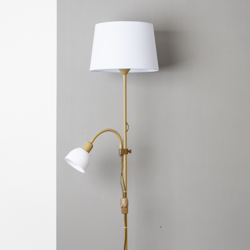 Brilagi - Pastatoma lempa CERIA 2in1 1xE27/100W/230V + 1xE14/25W auksinė/balta