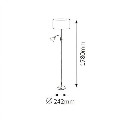 Brilagi - Pastatomas šviestuvas CERIA 1xE27/100W/230V + 1xE14/25W juodas