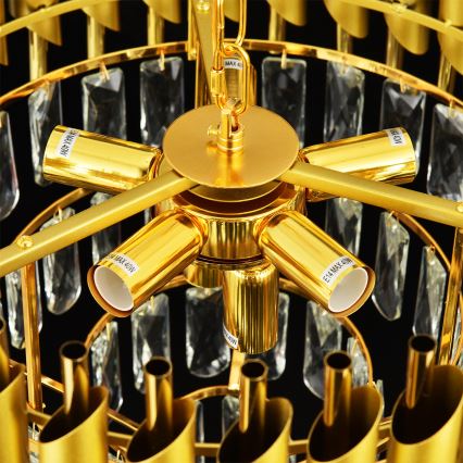 Brilagi - Paviršinė liustra ECLIPSE 7xE14/10W/230V skersmuo 48 cm auksinė