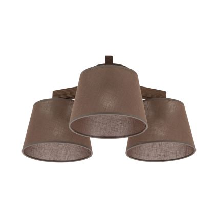 Brilagi - Paviršinė liustra LATTE 3xE27/15W/230V pušis/ruda