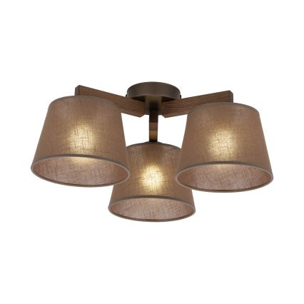 Brilagi - Paviršinė liustra LATTE 3xE27/60W/230V pušis/ruda