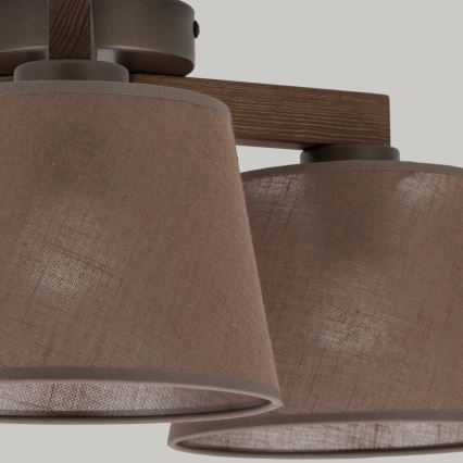 Brilagi - Paviršinė liustra LATTE 3xE27/60W/230V pušis/ruda