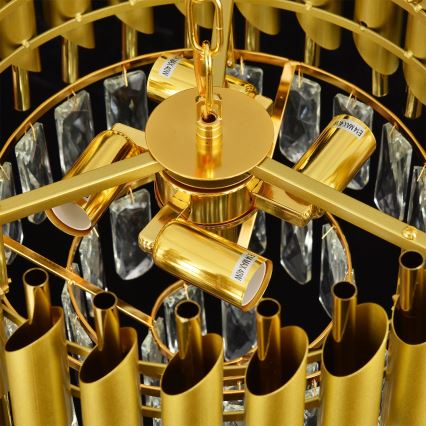 Brilagi - Paviršinis liustras ECLIPSE 5xE14/10W/230V Ø 38 cm auksinis