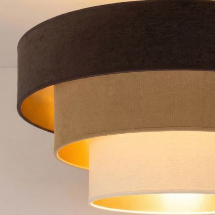 Brilagi - Paviršinis lubinis šviestuvas LUNETA 1xE27/60W/230V Ø 40 cm ruda/smėlinė/kreminė