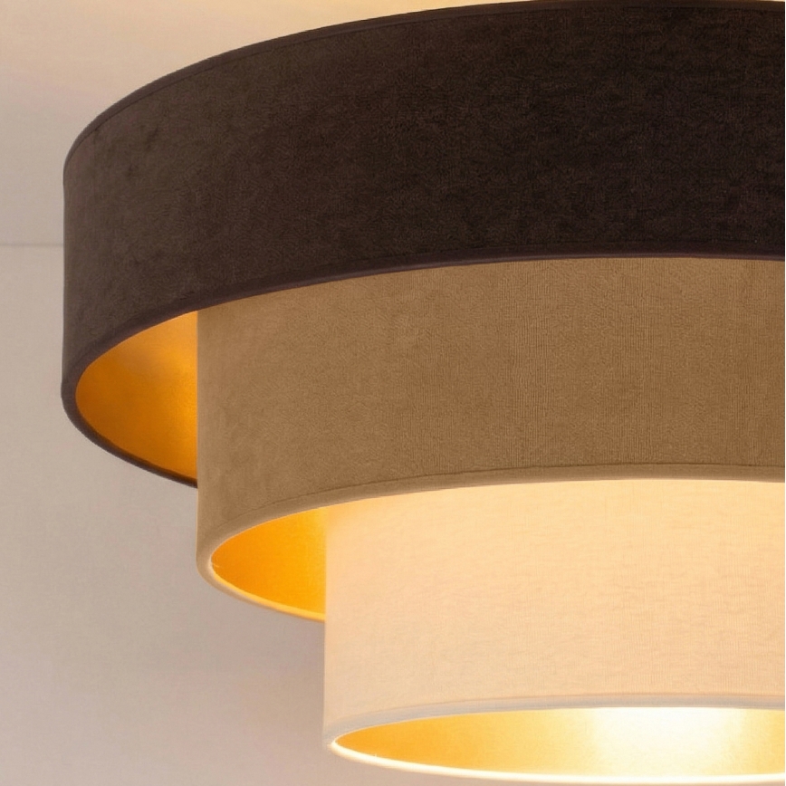 Brilagi - Paviršinis lubinis šviestuvas LUNETA 1xE27/60W/230V Ø 40 cm ruda/smėlinė/kreminė