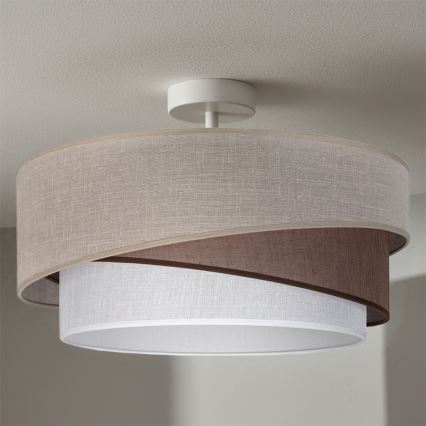 Brilagi - Paviršinis lubų šviestuvas ARROW 1xE27/60W/230V Ø 45 cm smėlinė/ruda/balta