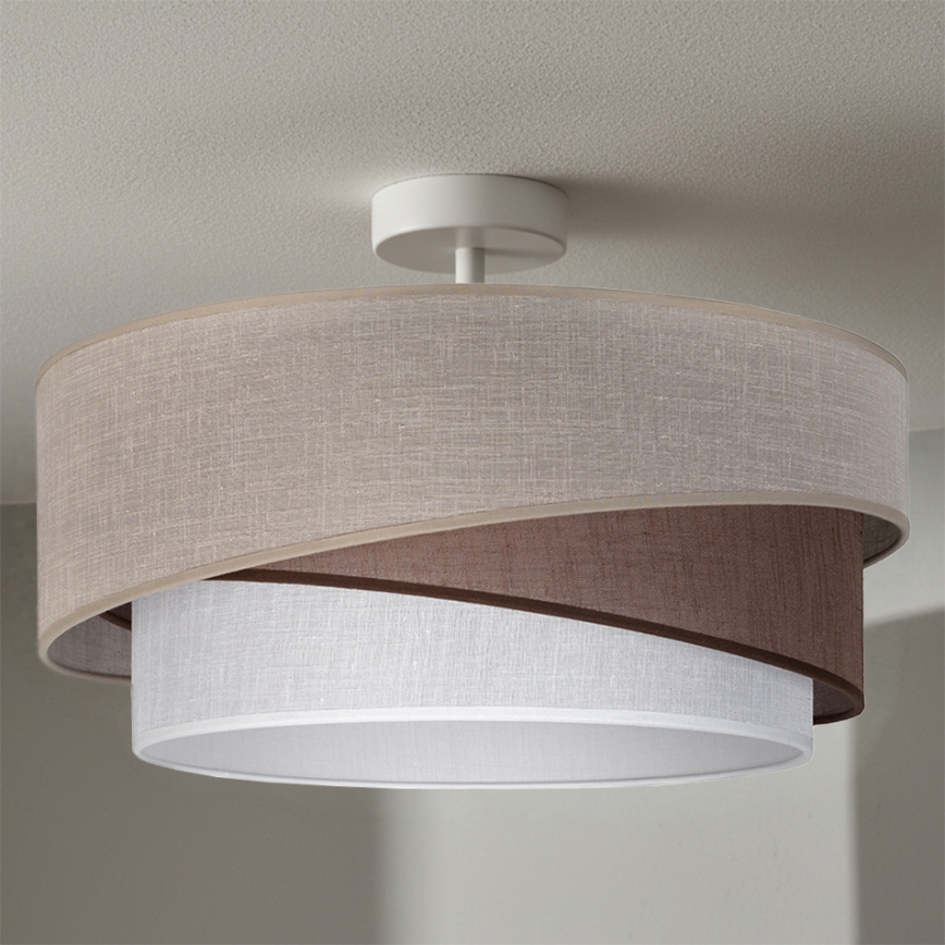 Brilagi - Paviršinis lubų šviestuvas ARROW 1xE27/60W/230V Ø 45 cm smėlinė/ruda/balta