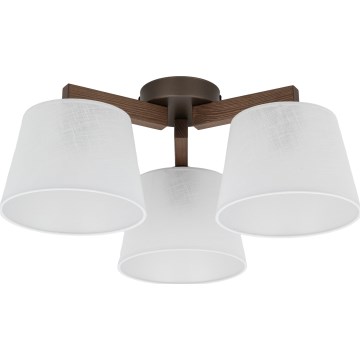 Brilagi - Paviršinis lubų šviestuvas LATTE 3xE27/60W/230V pušis/balta