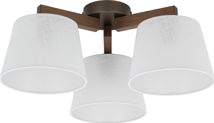 Brilagi - Paviršinis lubų šviestuvas LATTE 3xE27/60W/230V pušis/balta