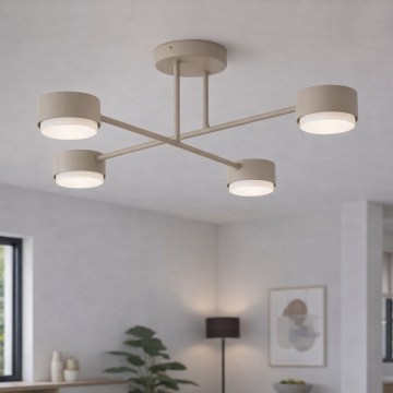 Brilagi - paviršinis lubų šviestuvas MONO 4xGX53/12W/230V smėlio spalvos