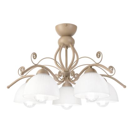 Brilagi - Paviršinis šviestuvas ANTICO MODERN 5xE27/60W/230V smėlio spalvos