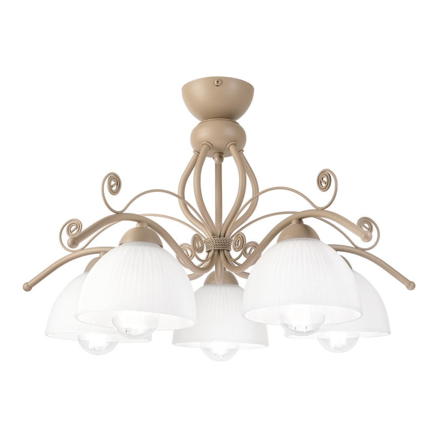 Brilagi - Paviršinis šviestuvas ANTICO MODERN 5xE27/60W/230V smėlio spalvos
