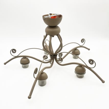 Brilagi - Paviršinis šviestuvas ANTICO MODERN 5xE27/60W/230V smėlio spalvos