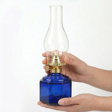 Brilagi - Petrolejinė lampa MERLIN mėlyna