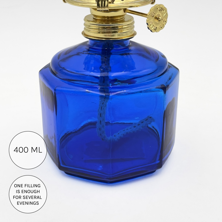 Brilagi - Petrolejinė lampa MERLIN mėlyna