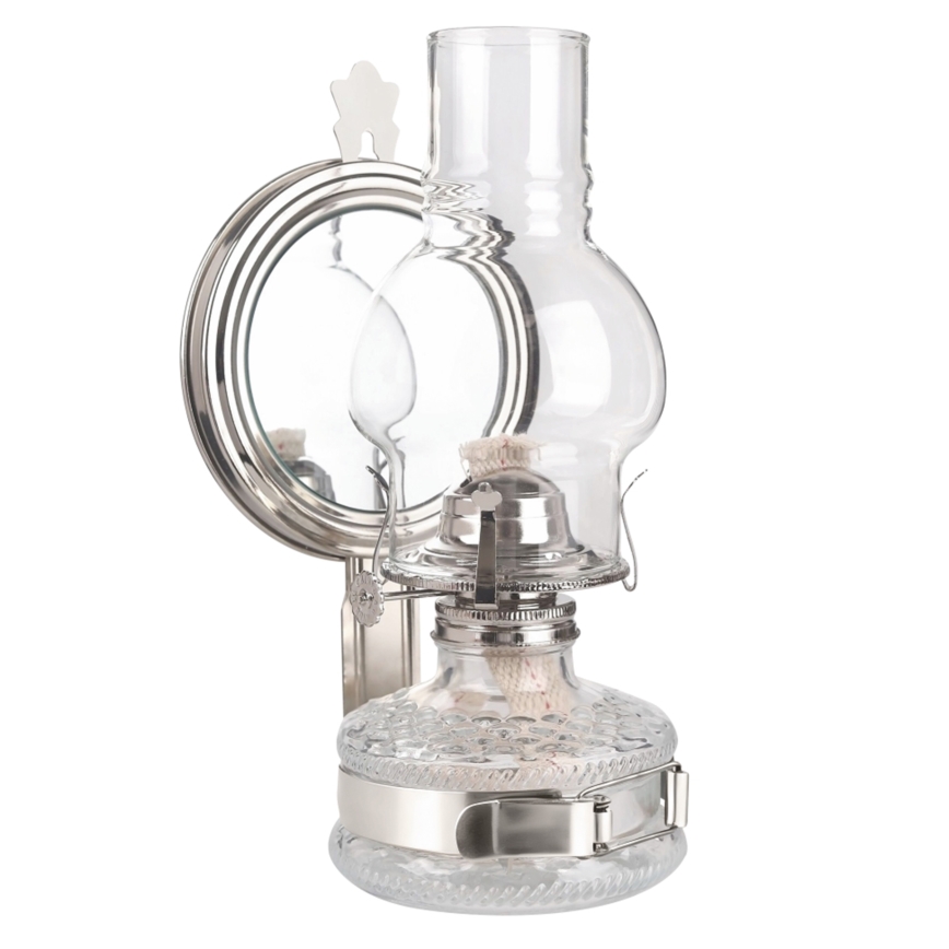 Brilagi - Petroleuminė lampa su veidrodžiu MERLIN, blizgus chromas