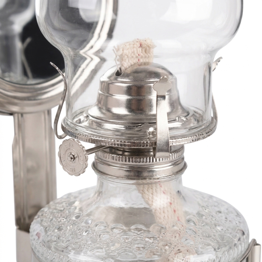 Brilagi - Petroleuminė lampa su veidrodžiu MERLIN, blizgus chromas