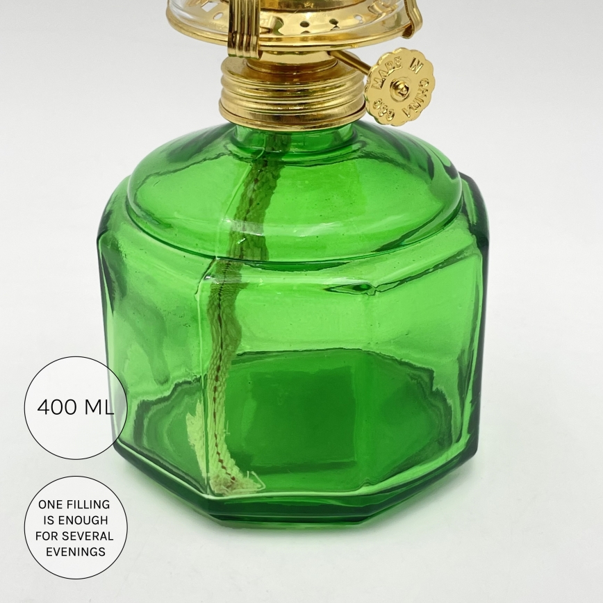 Brilagi - Petroleuminė lempa MERLIN žalia