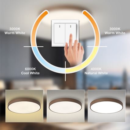 Brilagi - LED lubinis šviestuvas POOL LED/100W/230V 3000/4000/6000K skersmuo 80 cm ruda