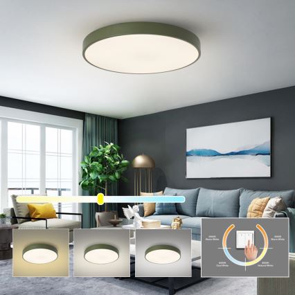 Brilagi - LED lubų šviestuvas POOL LED/60W/230V 3000/4000/6000K skers. 60 cm žalia