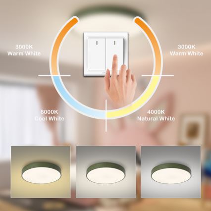 Brilagi - LED lubų šviestuvas POOL LED/60W/230V 3000/4000/6000K skers. 60 cm žalia