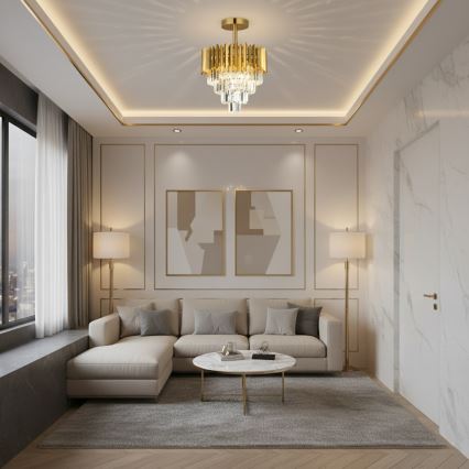 Brilagi - Prie lubų montuojama liustra CRISTAL 5xE14/40W/230V, skersmuo 43 cm