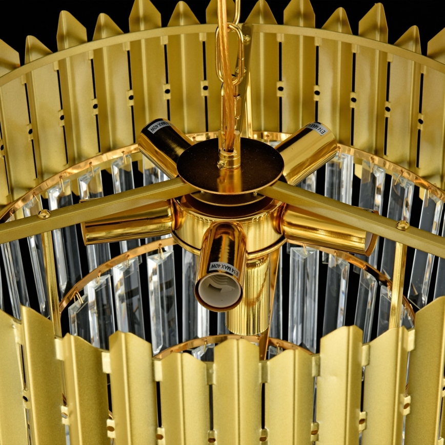 Brilagi - Prie lubų montuojama liustra CRISTAL 5xE14/40W/230V, skersmuo 43 cm