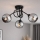 Brilagi - Prie lubų montuojama liustra DIOR 3xE27/60W/230V juoda/dūminė pilka