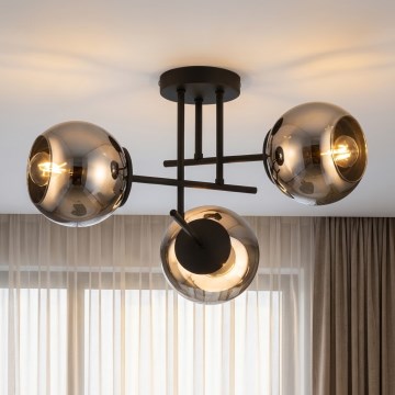BRILAGI - Prie lubų montuojama liustra DIOR 3xE27/60W/230V juoda/dūminė pilka