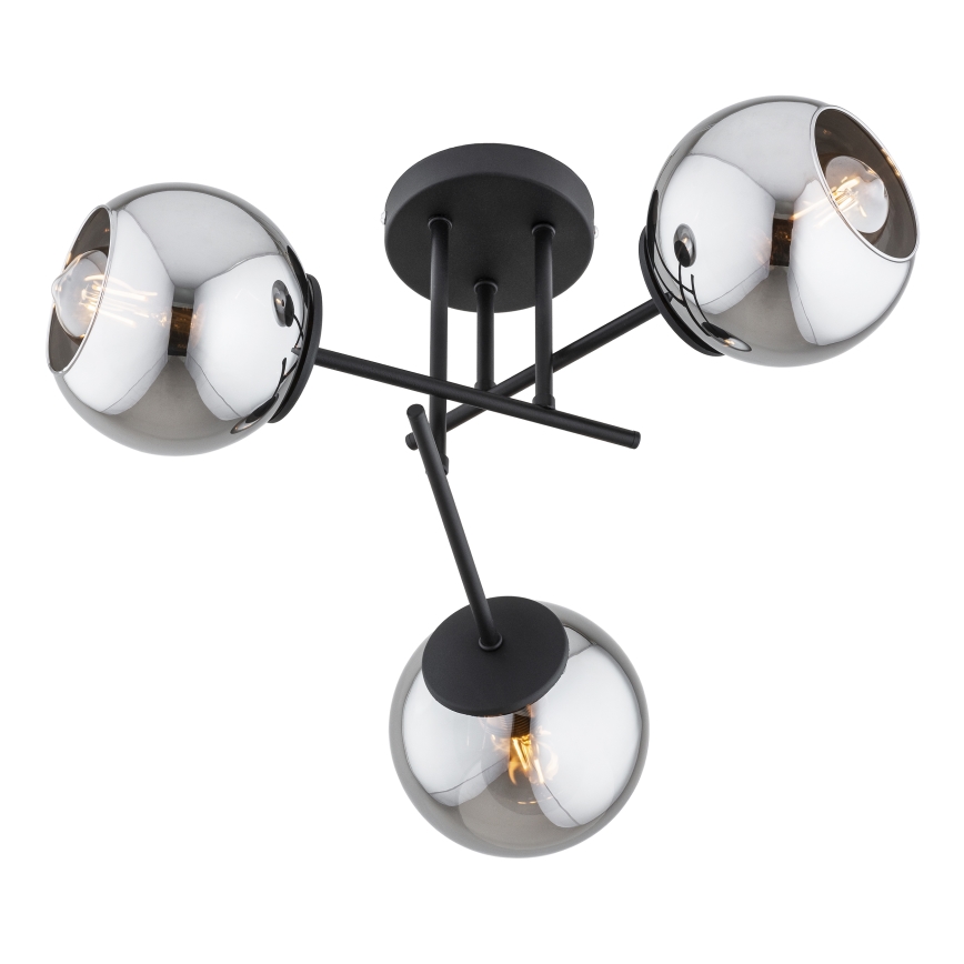 BRILAGI - Prie lubų montuojama liustra DIOR 3xE27/60W/230V juoda/dūminė pilka