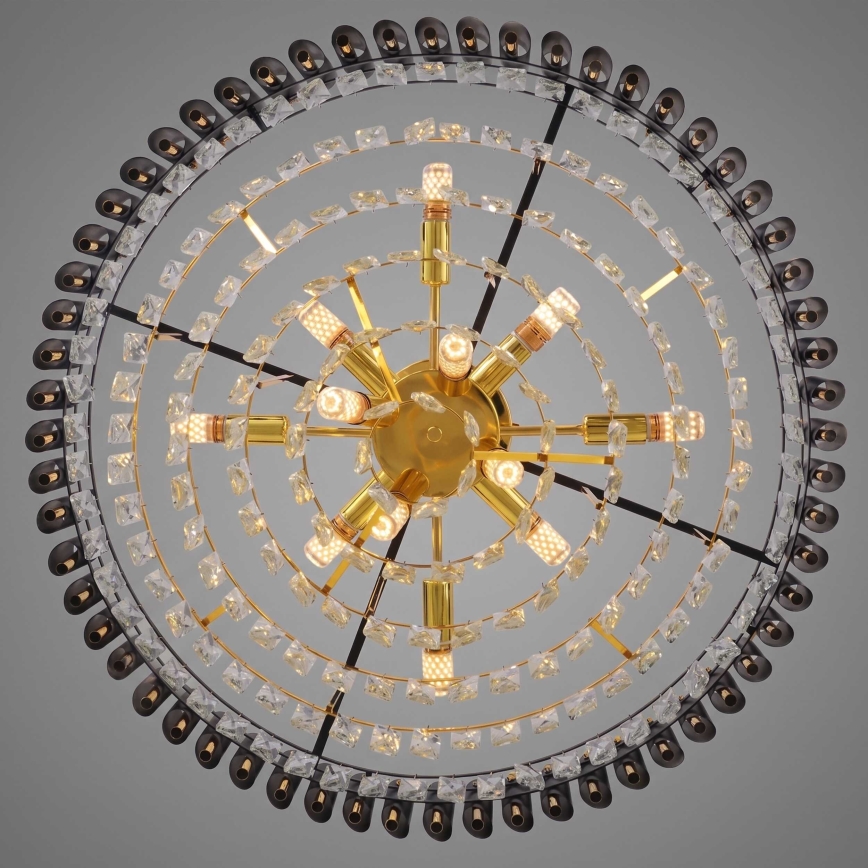 BRILAGI - Prie lubų montuojama liustra ECLIPSE 12xE14/10W/230V Ø 78 cm auksinė/juoda