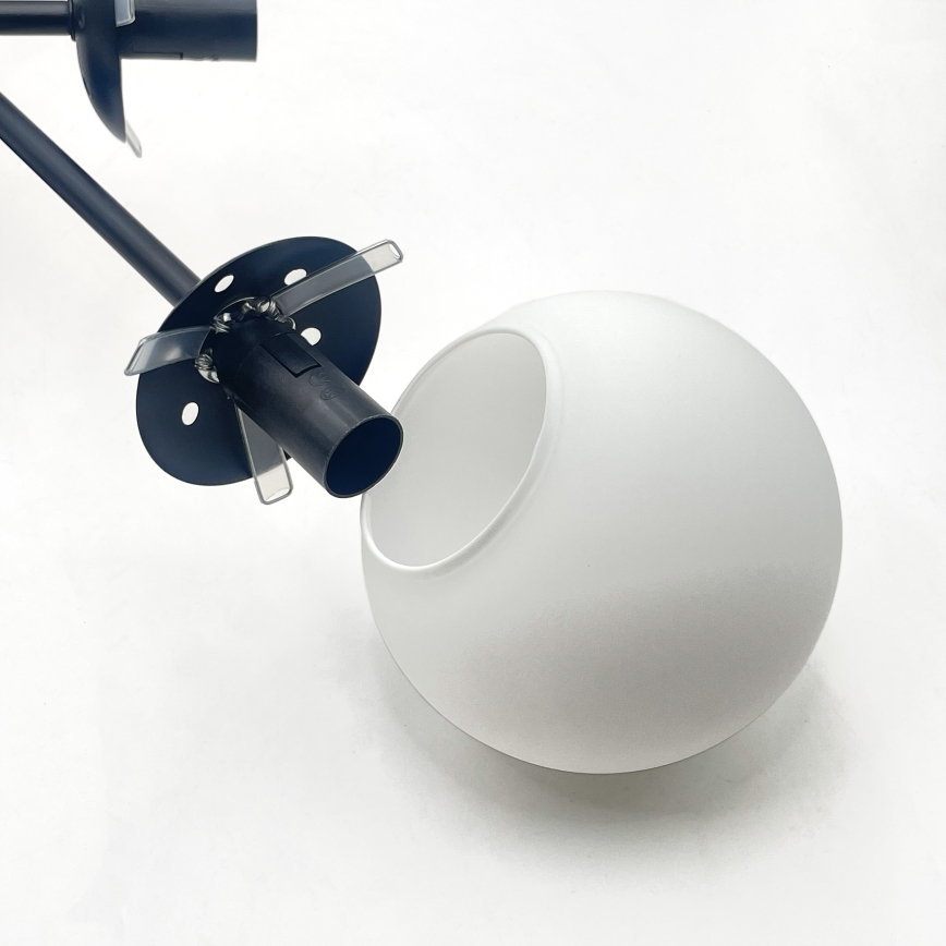 Brilagi - Prie lubų montuojama liustra MALIVA 6xE14/15W/230V juoda/balta