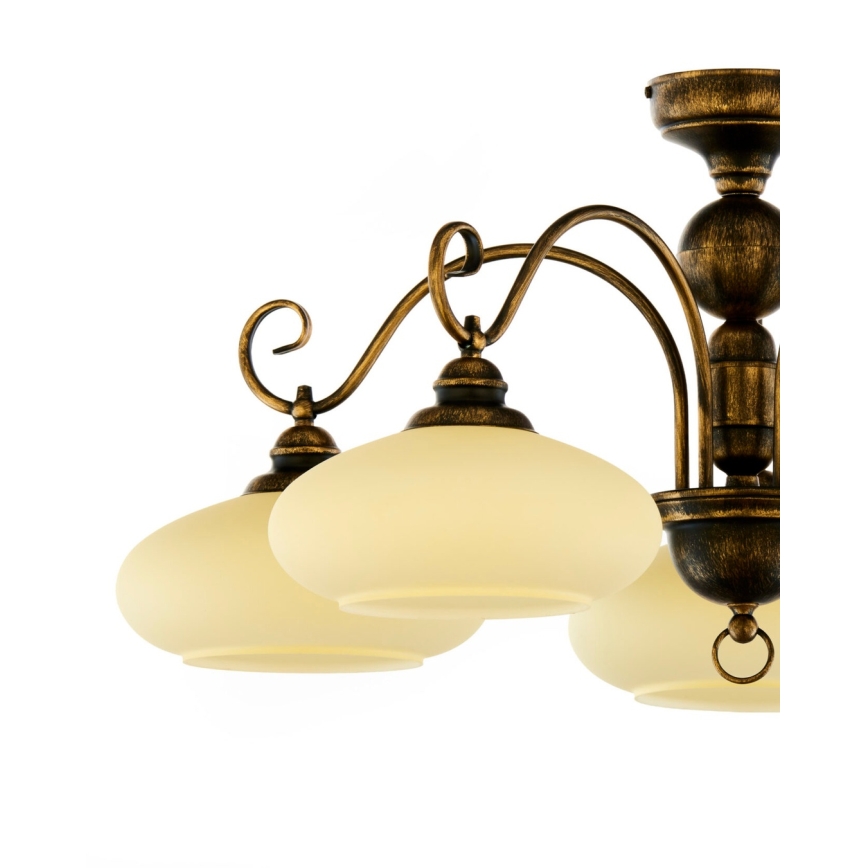 BRILAGI - Prie lubų montuojama liustra MOLLERO 5xE27/15W/230V skersmuo 84 cm bronza/patina