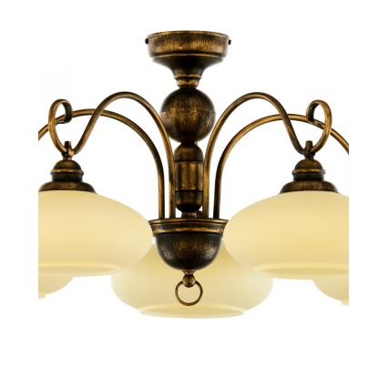 BRILAGI - Prie lubų montuojama liustra MOLLERO 5xE27/15W/230V skersmuo 84 cm bronza/patina