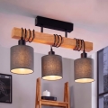BRILAGI - Prie lubų montuojama liustra NUBILA 3xE27/60W/230V pušis/antracitas