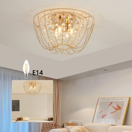 Brilagi - Prie lubų montuojama liustra VASTERAS 4xE14/40W/230V, skersmuo 45 cm