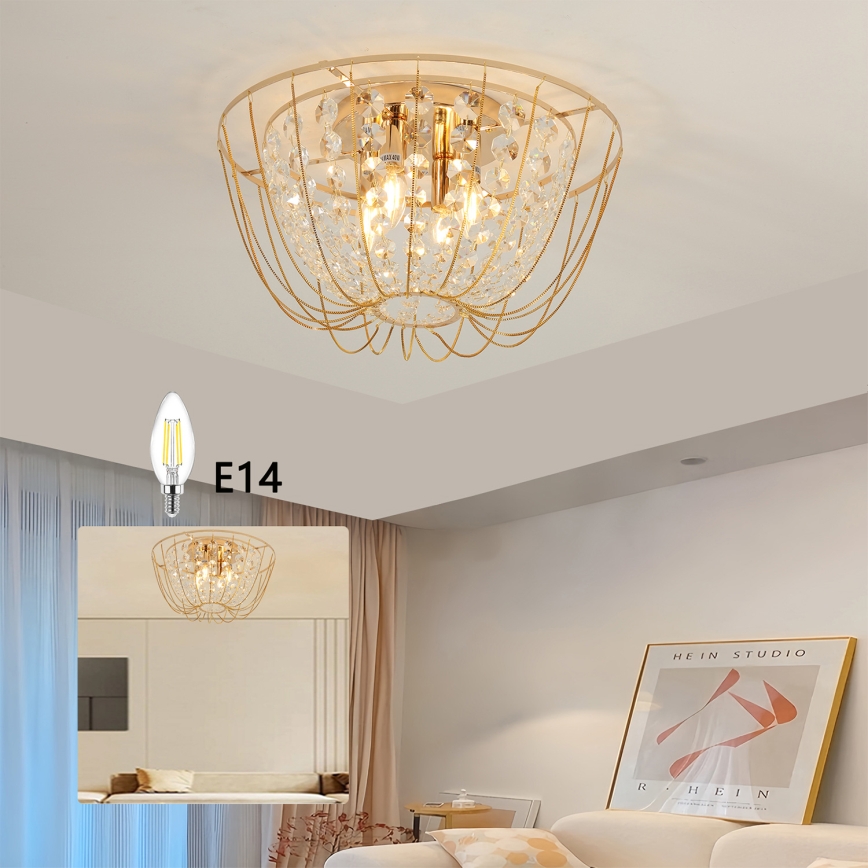 Brilagi - Prie lubų montuojama liustra VASTERAS 4xE14/40W/230V, skersmuo 45 cm