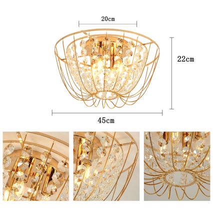 Brilagi - Prie lubų montuojama liustra VASTERAS 4xE14/40W/230V, skersmuo 45 cm
