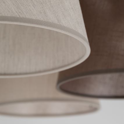 Brilagi - Prie lubų montuojamas sietynas LATTE 5xE27/15W/230V pušis/mišrus