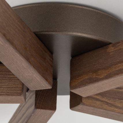 Brilagi - Prie lubų montuojamas sietynas LATTE 5xE27/15W/230V pušis/mišrus